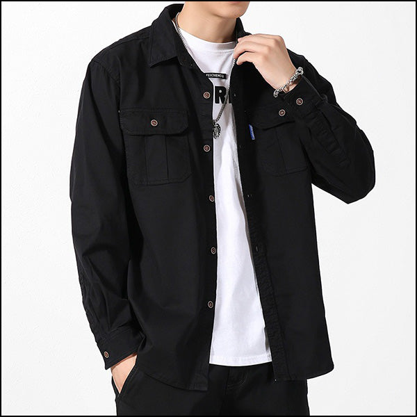 Chemise militaire noire