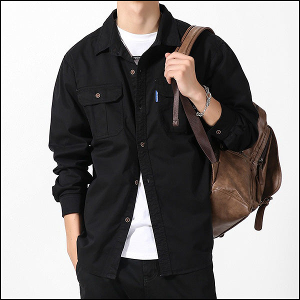 Chemise militaire noire