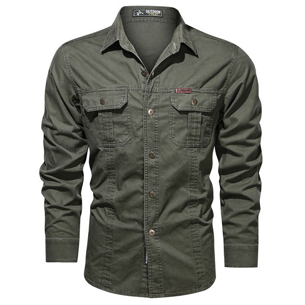 Chemise style militaire homme