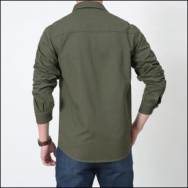 Chemise style militaire homme