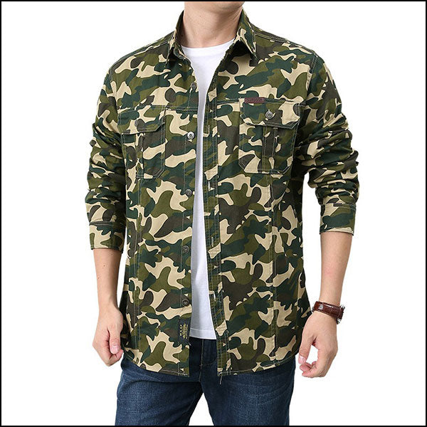 Chemise treillis militaire homme