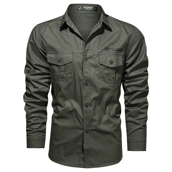 Chemise vert militaire homme