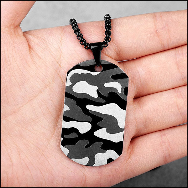 Collier militaire homme