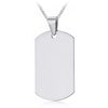 Collier plaque militaire argent