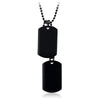 Collier plaques militaires en acier inoxydable