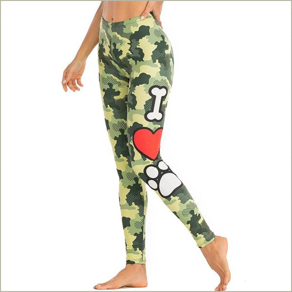 Legging camouflage vert