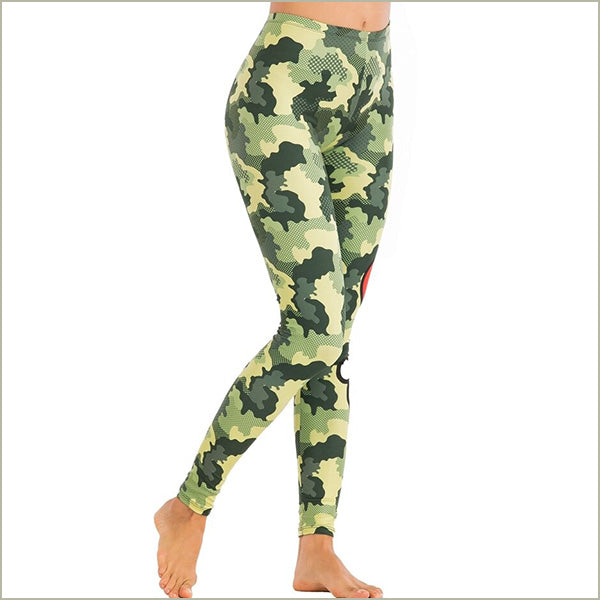 Legging camouflage vert