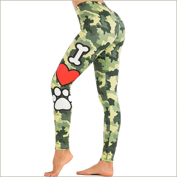 Legging camouflage vert