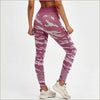 Legging violet femme camouflage