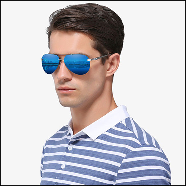 Lunette aviateur bleu