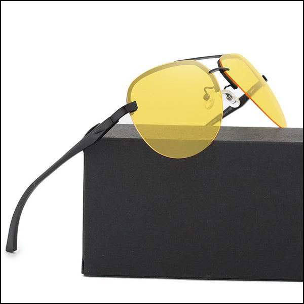 Lunette aviateur jaune