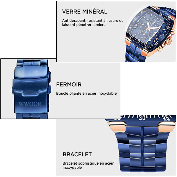 Montre carré homme militaire