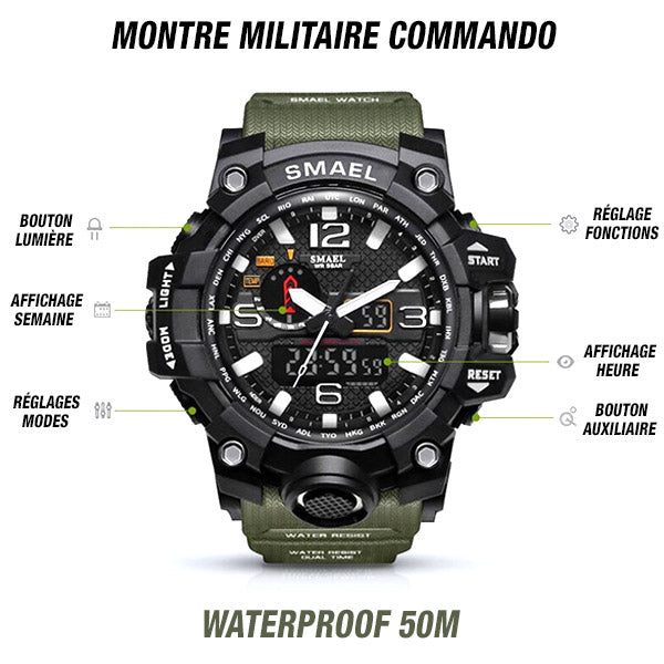 Montre militaire commando