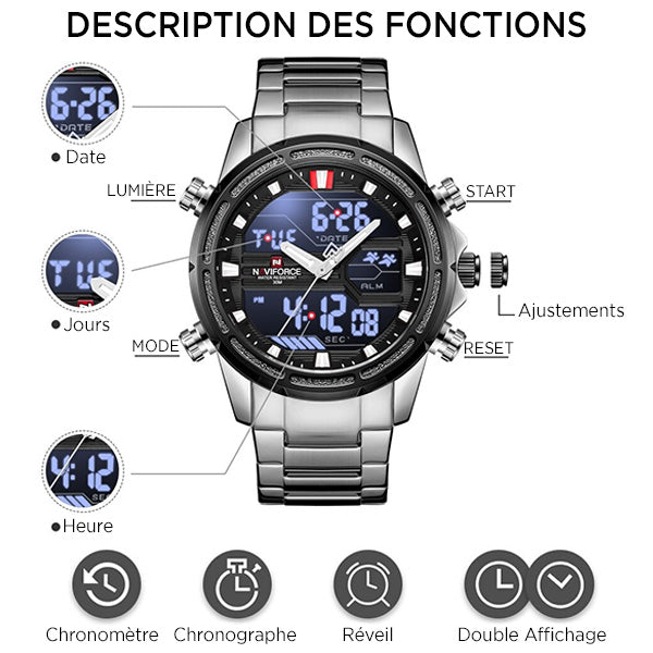 Montre militaire digitale