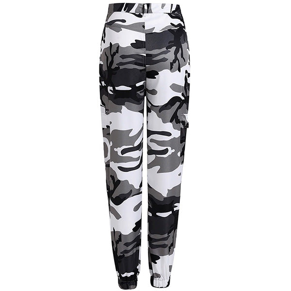 Pantalon camouflage gris femme