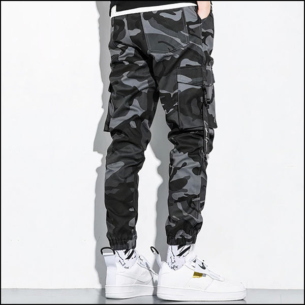Pantalon camouflage gris homme