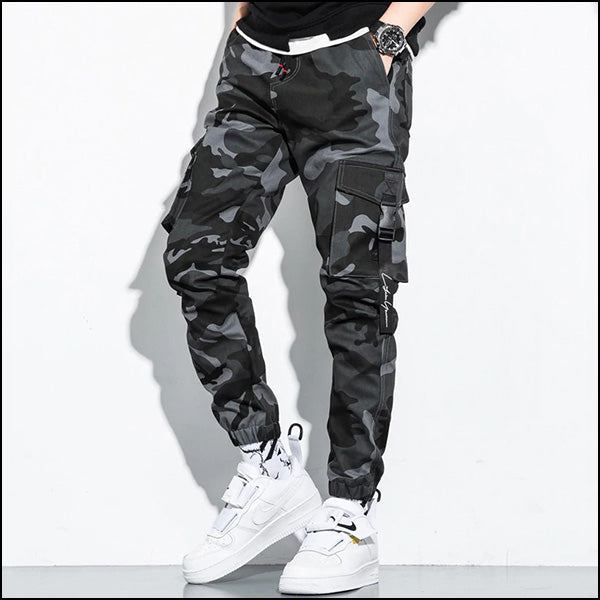Pantalon camouflage gris homme