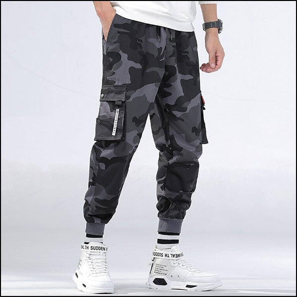 Pantalon camouflage homme gris