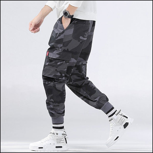 Pantalon camouflage homme gris