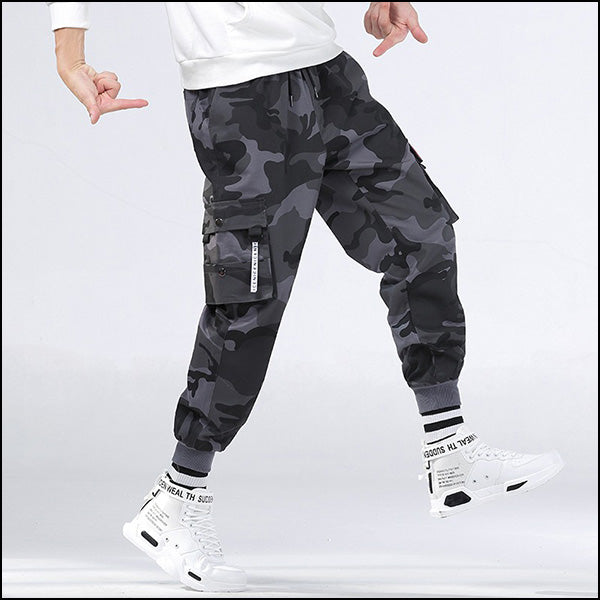 Pantalon camouflage homme gris