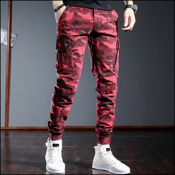 Pantalon camouflage rouge homme