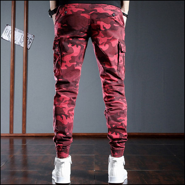 Pantalon camouflage rouge homme