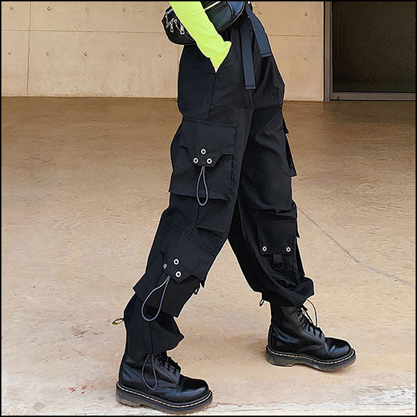 Pantalon cargo baggy femme