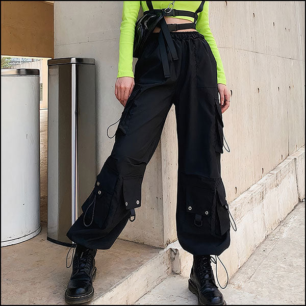 Pantalon cargo baggy femme