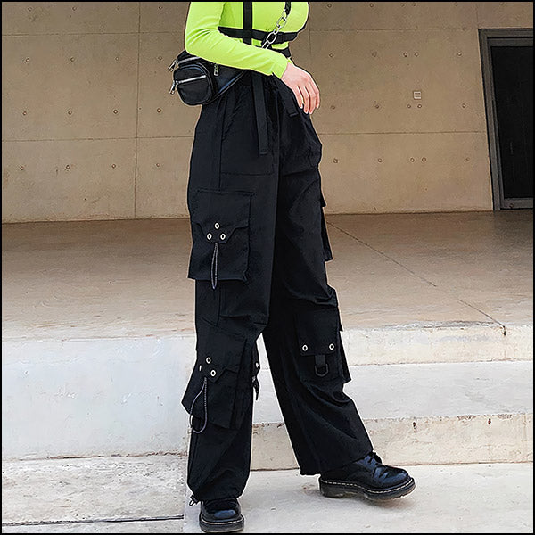Pantalon cargo baggy femme