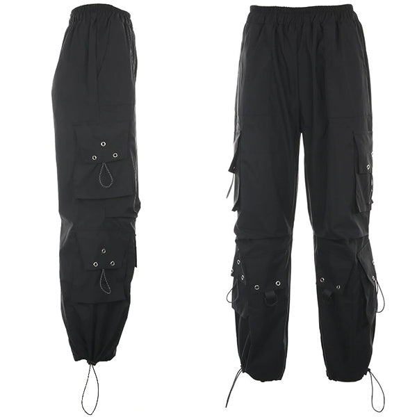 Pantalon cargo baggy femme