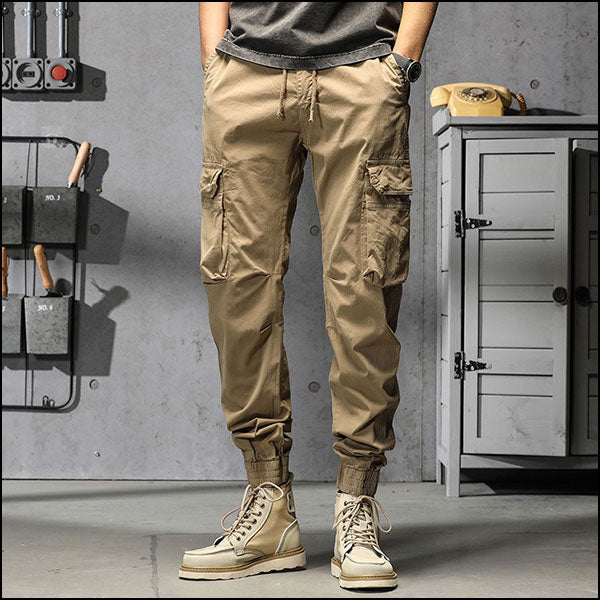 Pantalon cargo beige homme