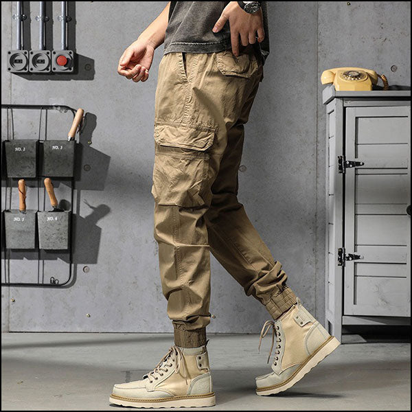 Pantalon cargo beige homme