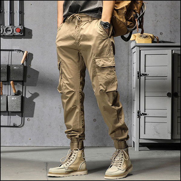 Pantalon cargo beige homme