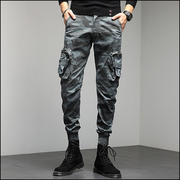 Pantalon cargo camouflage gris homme
