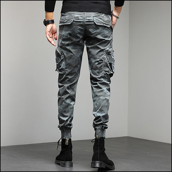 Pantalon cargo camouflage gris homme