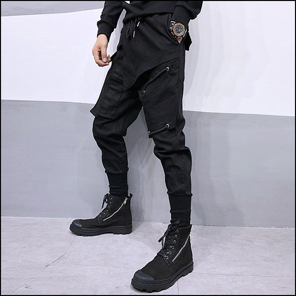 Pantalon cargo couleur noir