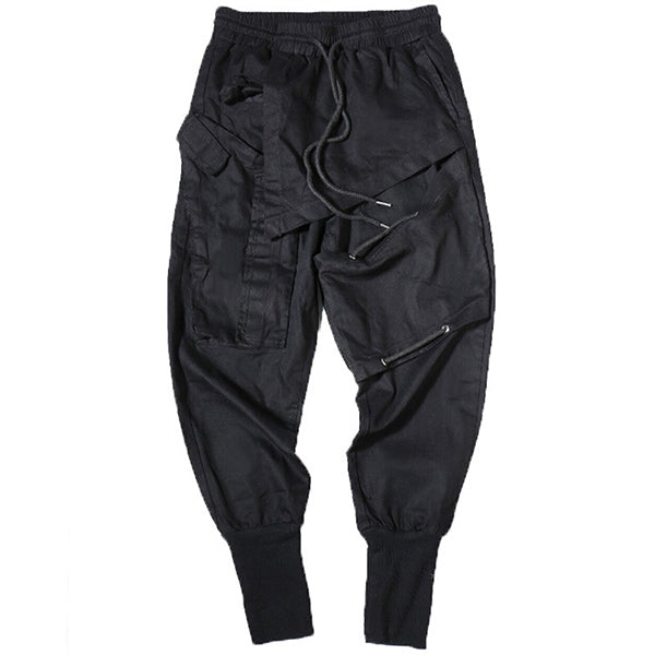 Pantalon cargo couleur noir