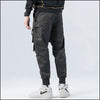Pantalon cargo droit noir homme