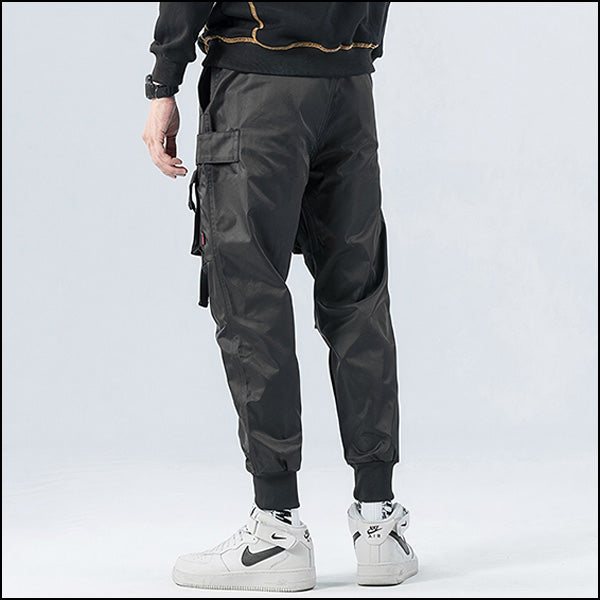 Pantalon cargo droit noir homme