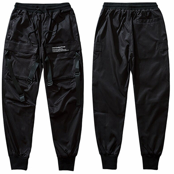 Pantalon cargo droit noir homme