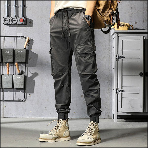 Pantalon cargo gris anthracite