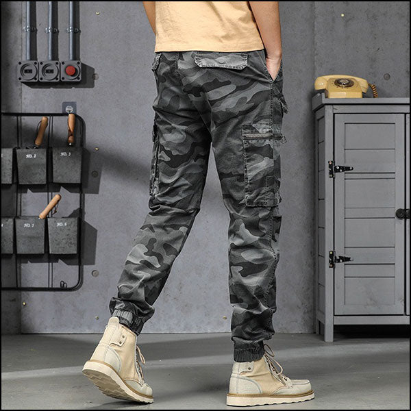 Pantalon cargo gris homme