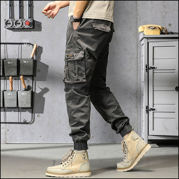 Pantalon cargo gris pierre
