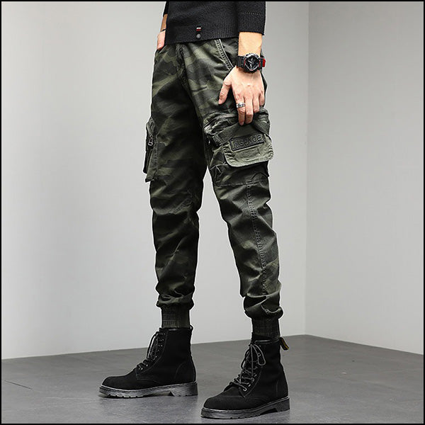 Pantalon cargo imprimé camouflage homme
