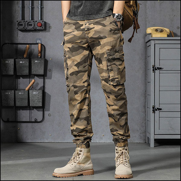 Pantalon cargo kaki homme