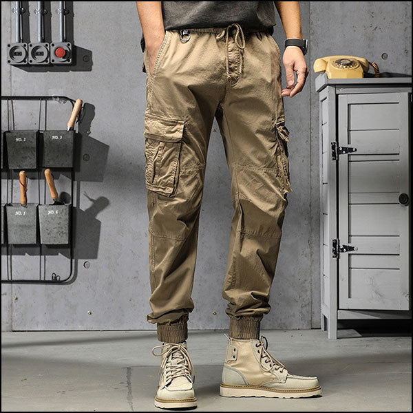 Pantalon cargo militaire beige