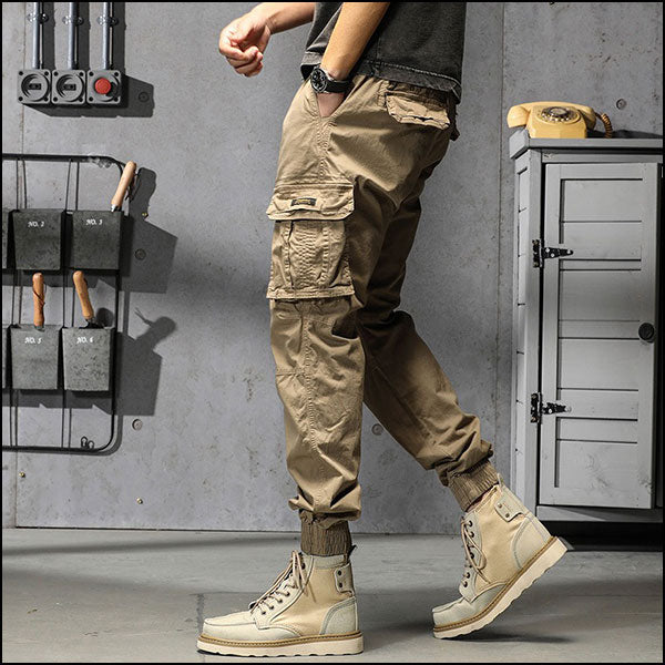 Pantalon cargo militaire beige