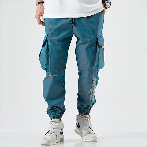 Pantalon cargo militaire homme bleu