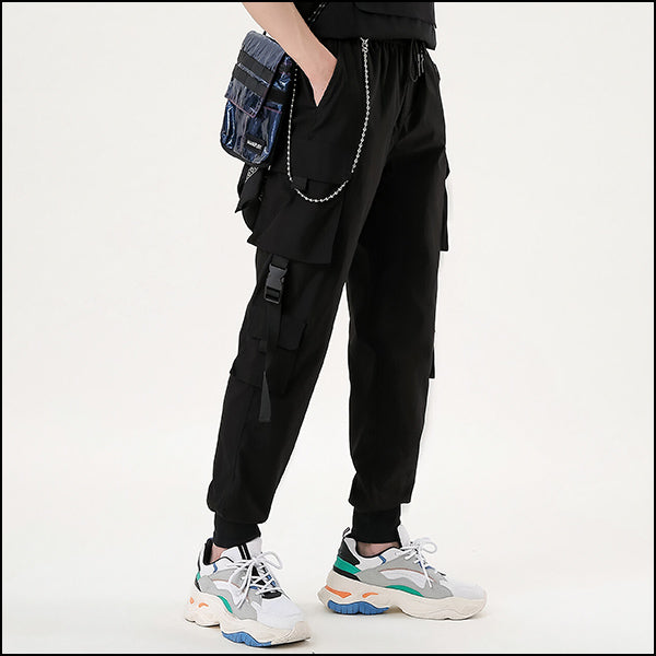 Pantalon cargo militaire noir