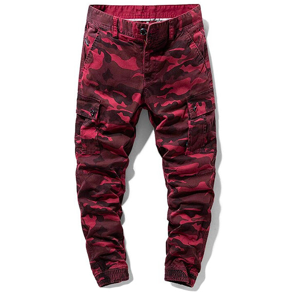 Pantalon cargo militaire rouge